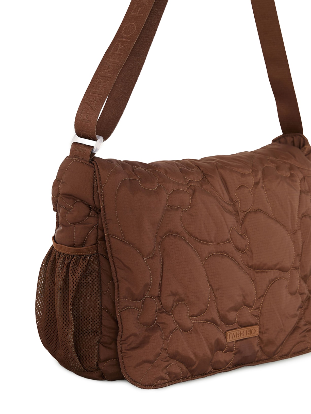 Bolsa Feminina Transversal Brisa Puffer Marrom Farm Etc