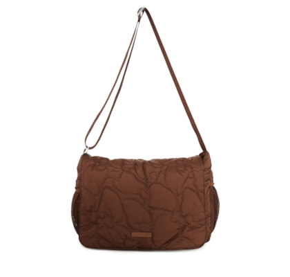 Bolsa Feminina Transversal Brisa Puffer - Marrom
