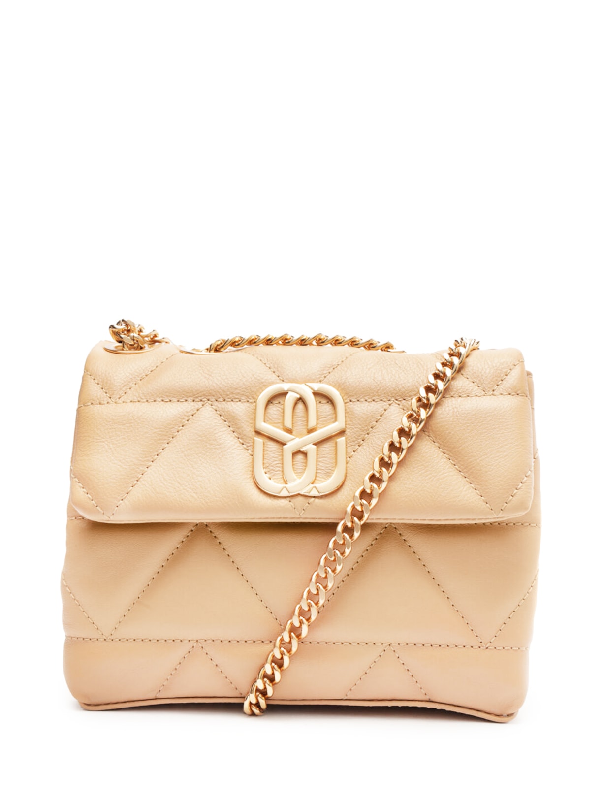 Bolsa Feminina Transversal Couro Pequena - Bege