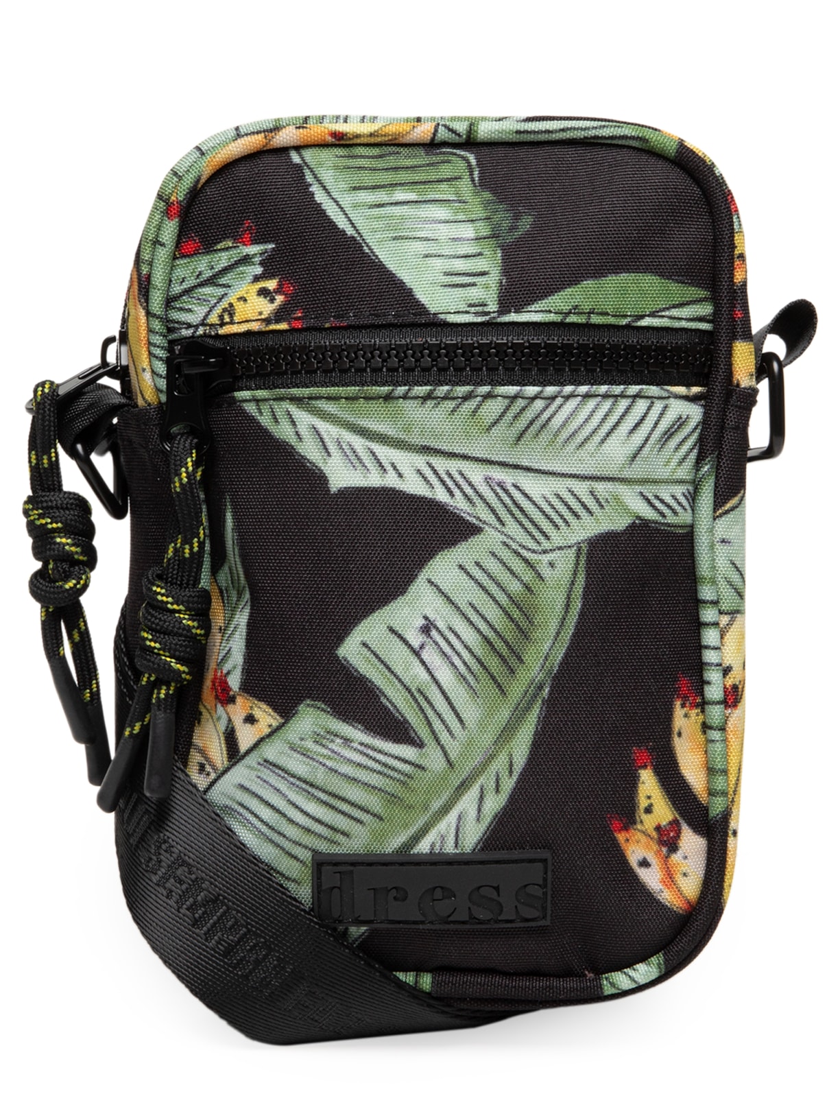 Bolsa Feminina Transversal Estampa Paraiso - Preto