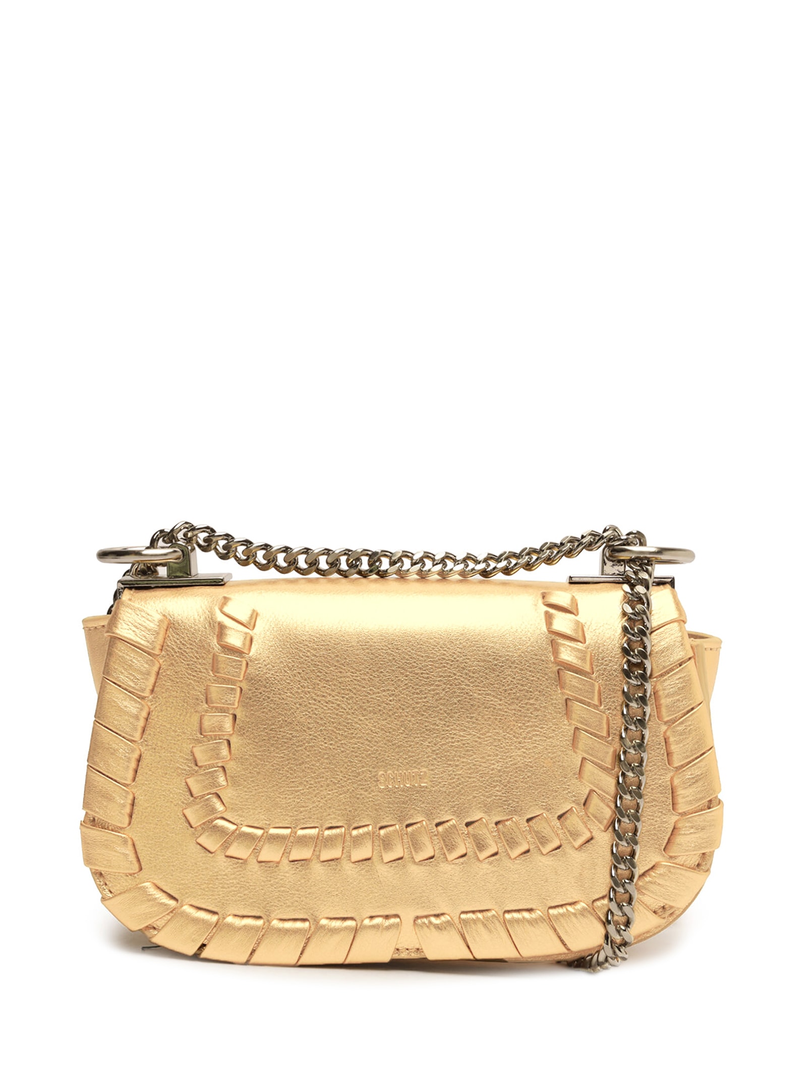 Bolsa Feminina Transversal Zendaya Couro - Schutz - Dourado