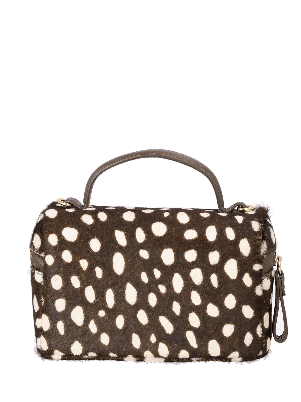 Bolsa Feminina Vanity Pequena Animal Print Marrom Luiza Barcelos