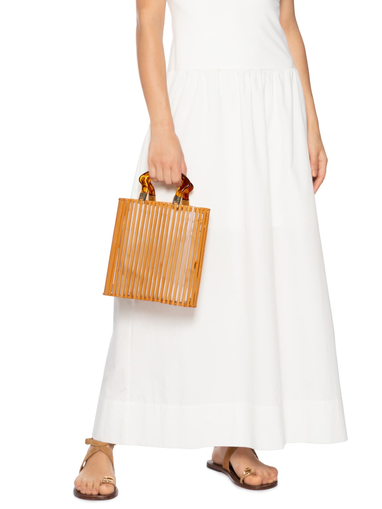 Bolsa Feminina Vazada Bege Market 33