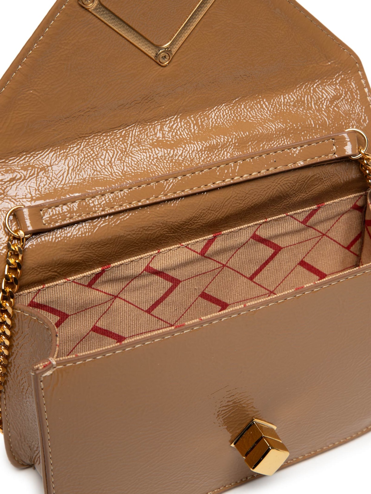 Bolsa Feminina Verniz Argila Bege Luiza Barcelos