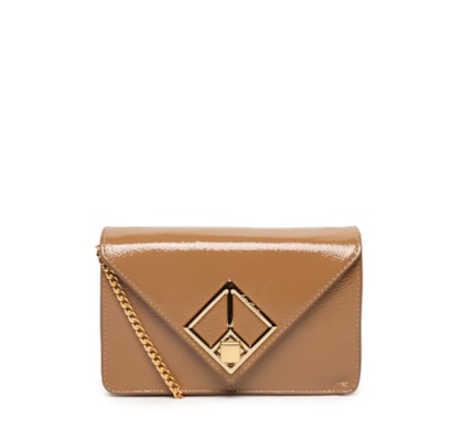 Bolsa Feminina Verniz Argila - Bege