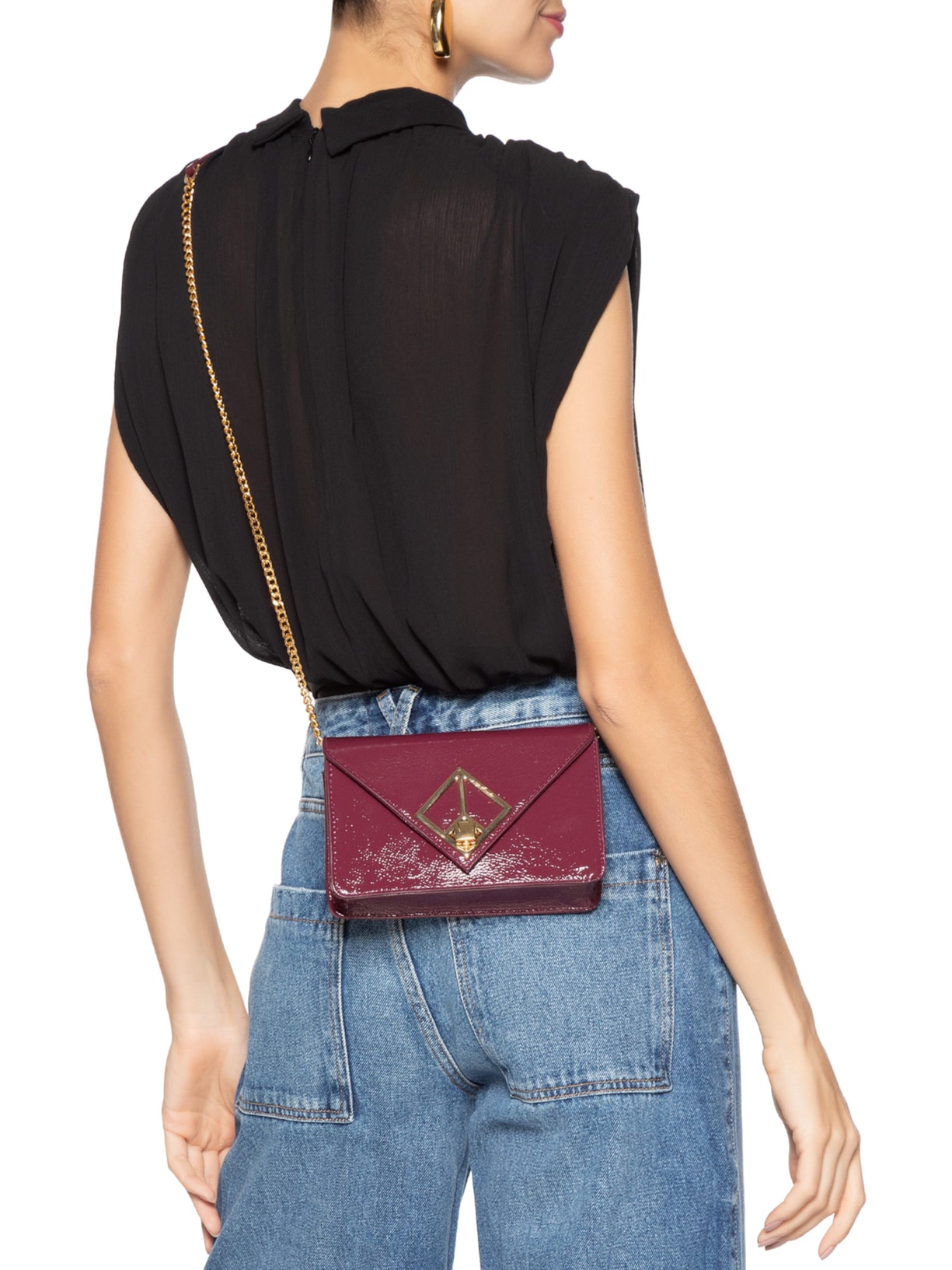 Bolsa Feminina Verniz Argila Vermelho Luiza Barcelos