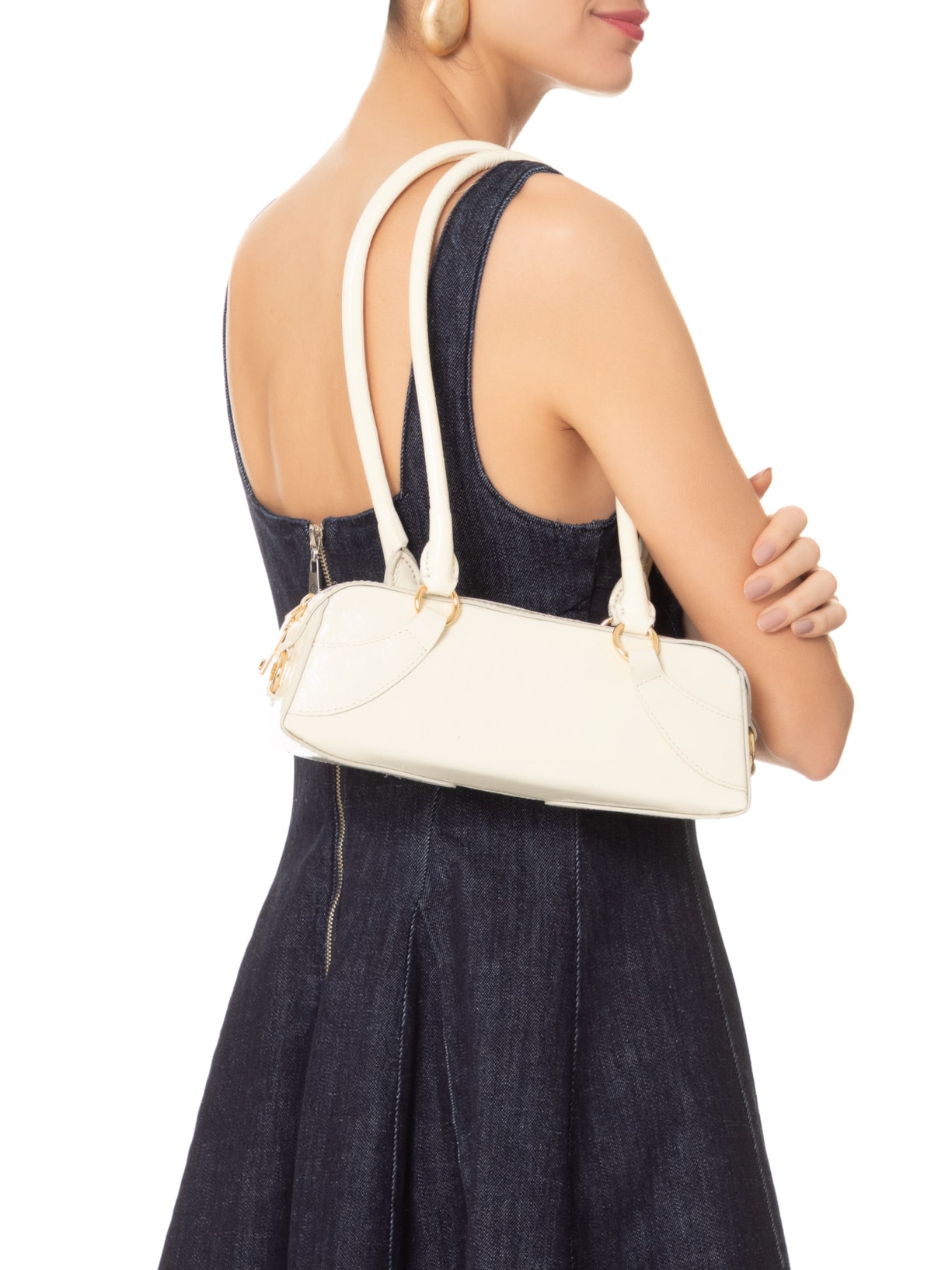 Bolsa Feminina Verniz Show Off White   Luiza Barcelos