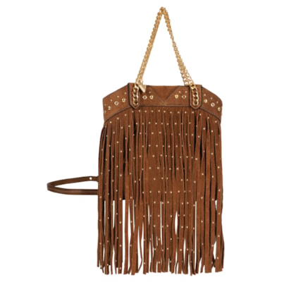 Bolsa Feminina Vita Boho Camurça - Marrom