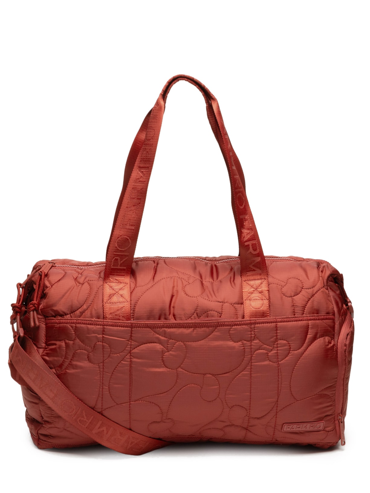 Bolsa Feminina Viva Gráfico Tropi Puffer - Vermelho