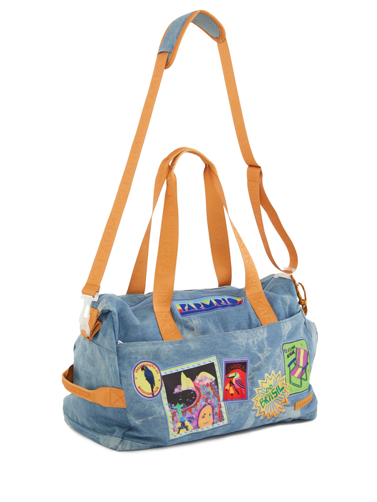 Bolsa Feminina Viva Patch Rio Jeans Azul Farm Etc