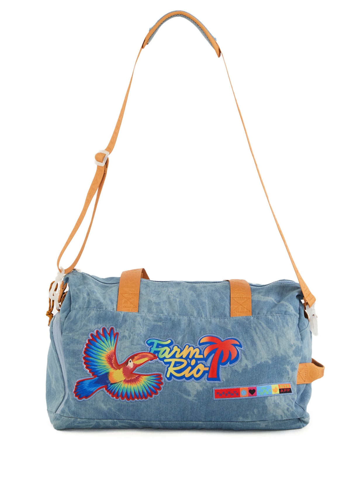 Bolsa Feminina Viva Patch Rio Jeans Azul Farm Etc