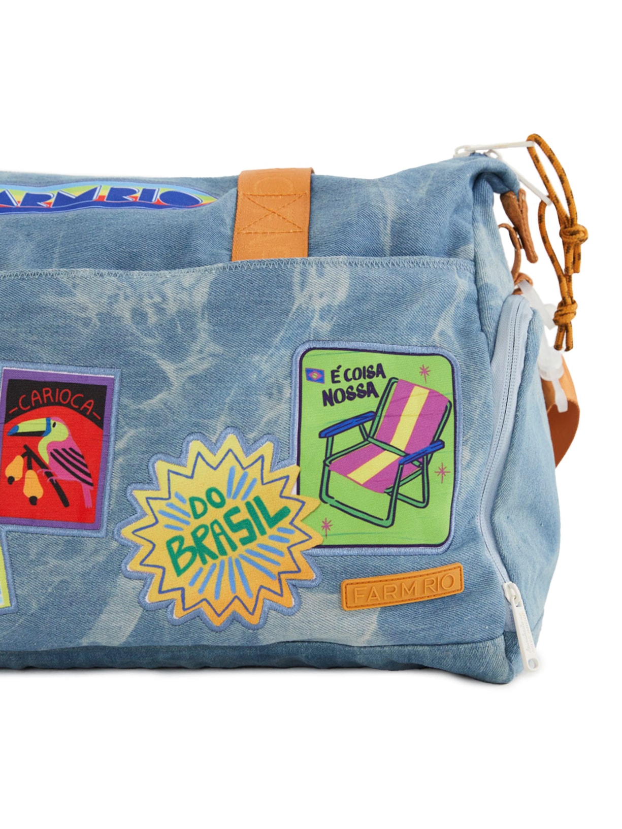 Bolsa Feminina Viva Patch Rio Jeans Azul Farm Etc