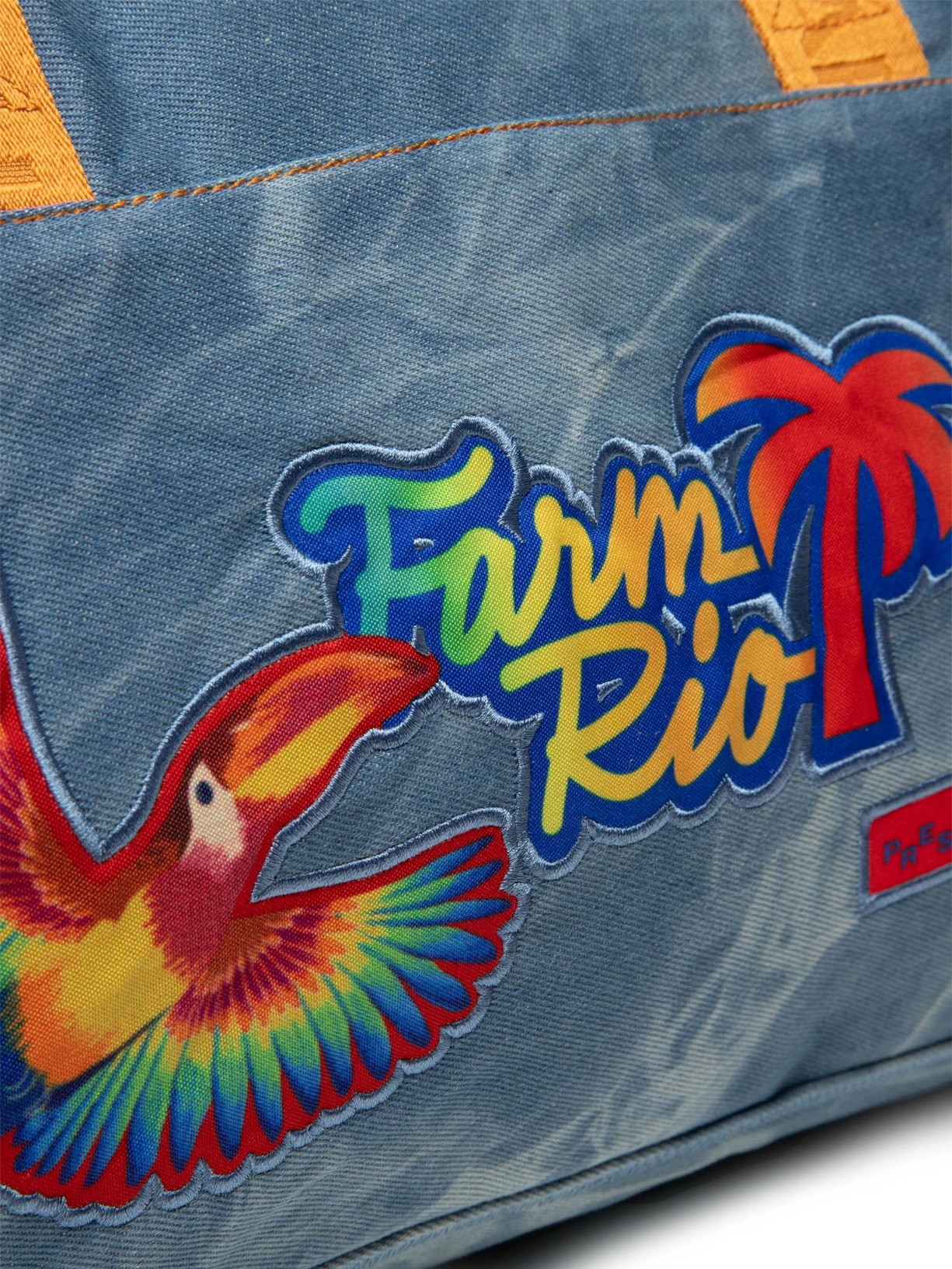 Bolsa Feminina Viva Patch Rio Jeans Azul Farm Etc