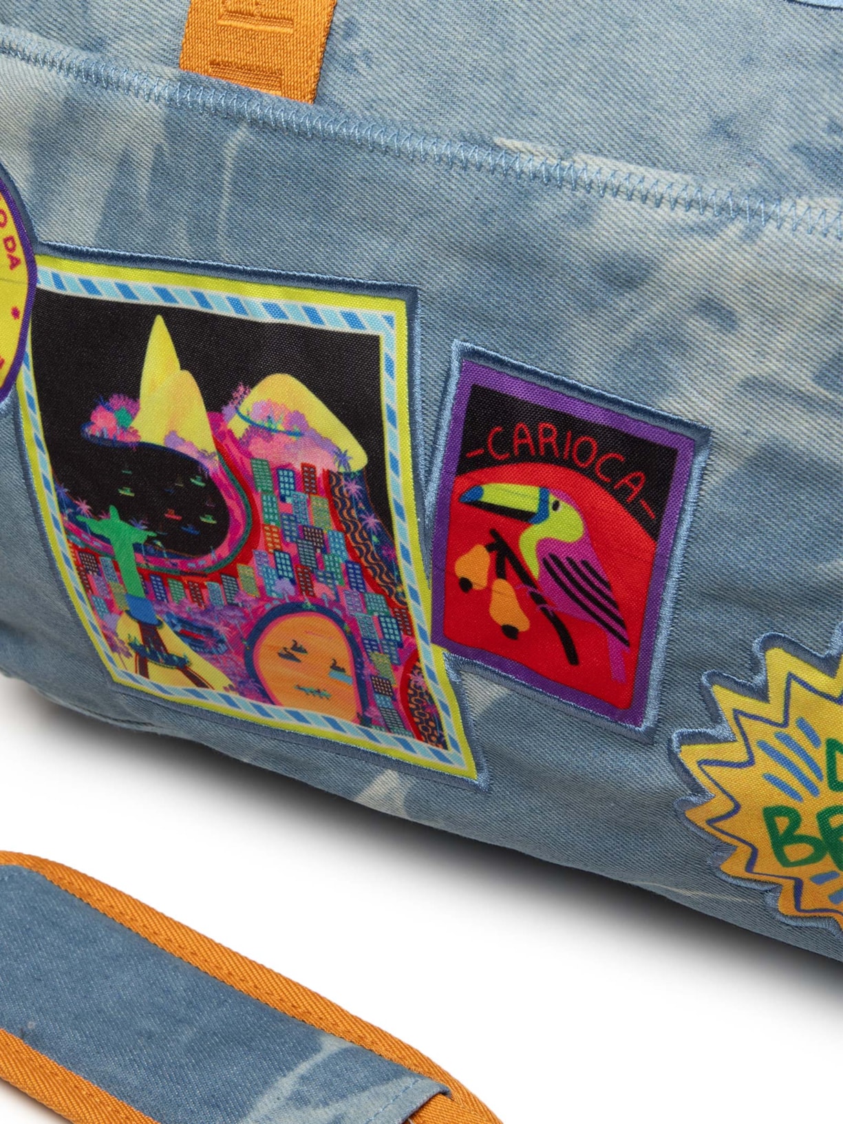 Bolsa Feminina Viva Patch Rio Jeans Azul Farm Etc