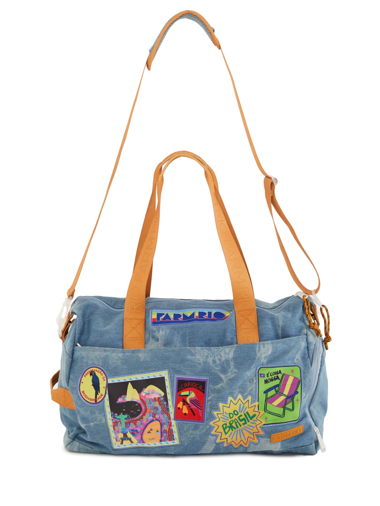 Bolsa Feminina Viva Patch Rio Jeans Azul Farm Etc