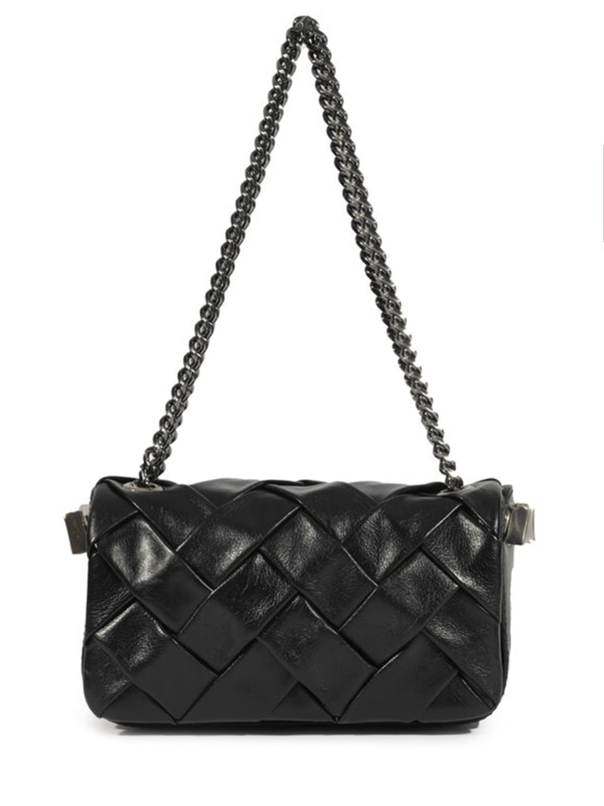 Bolsa Feminina Weave Couro - Preto