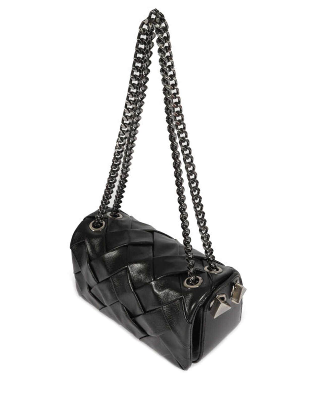 Bolsa Feminina Weave Couro Preto Schutz