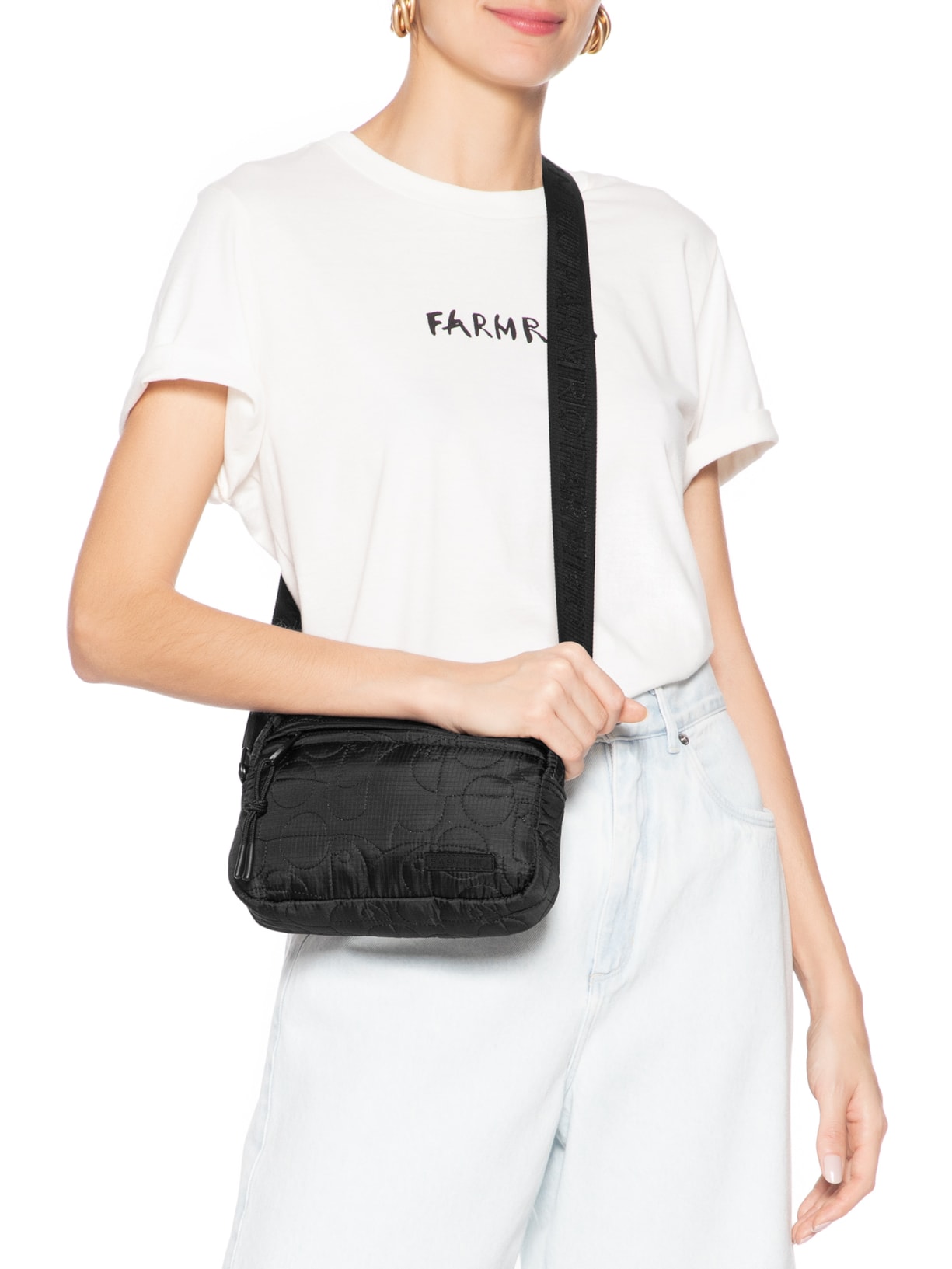 Bolsa Feminina Ziriguidum Puffer Preto Farm Etc