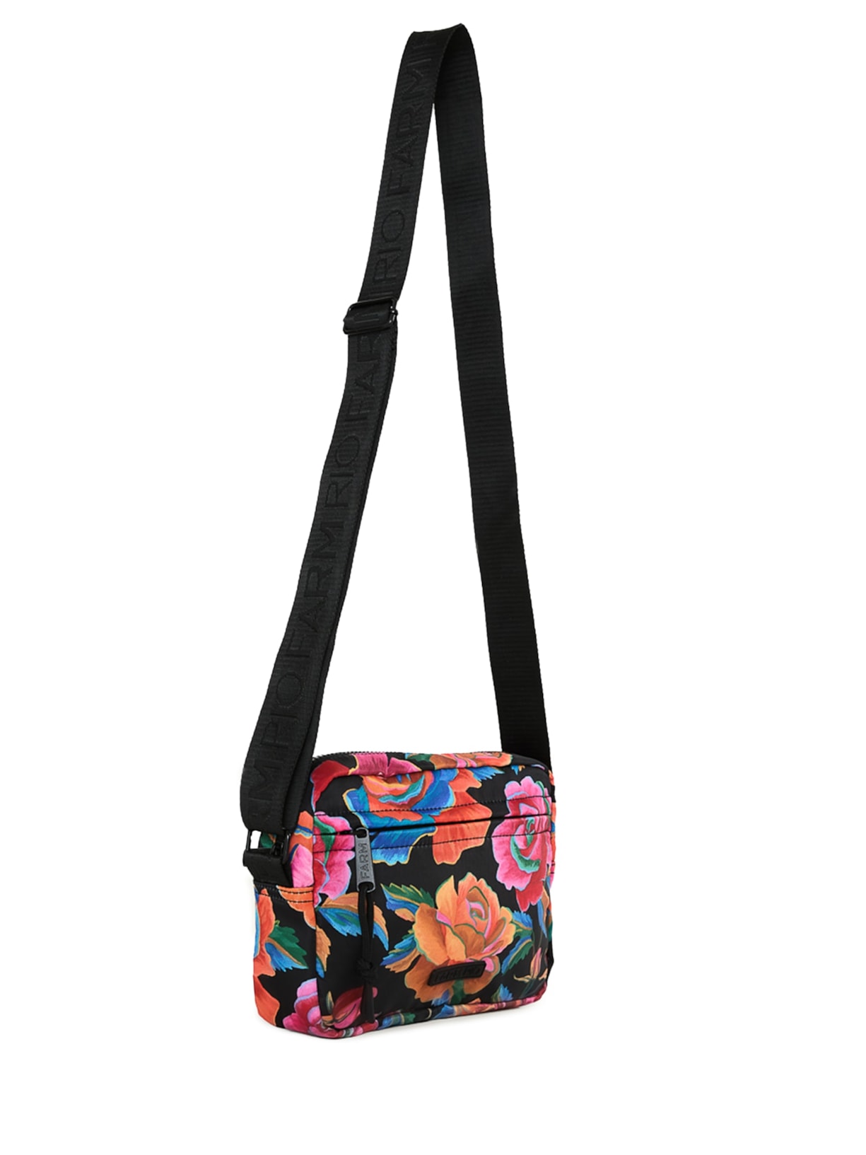 Bolsa Feminina Ziriguidum Rosas Pintadas Preto Farm Etc