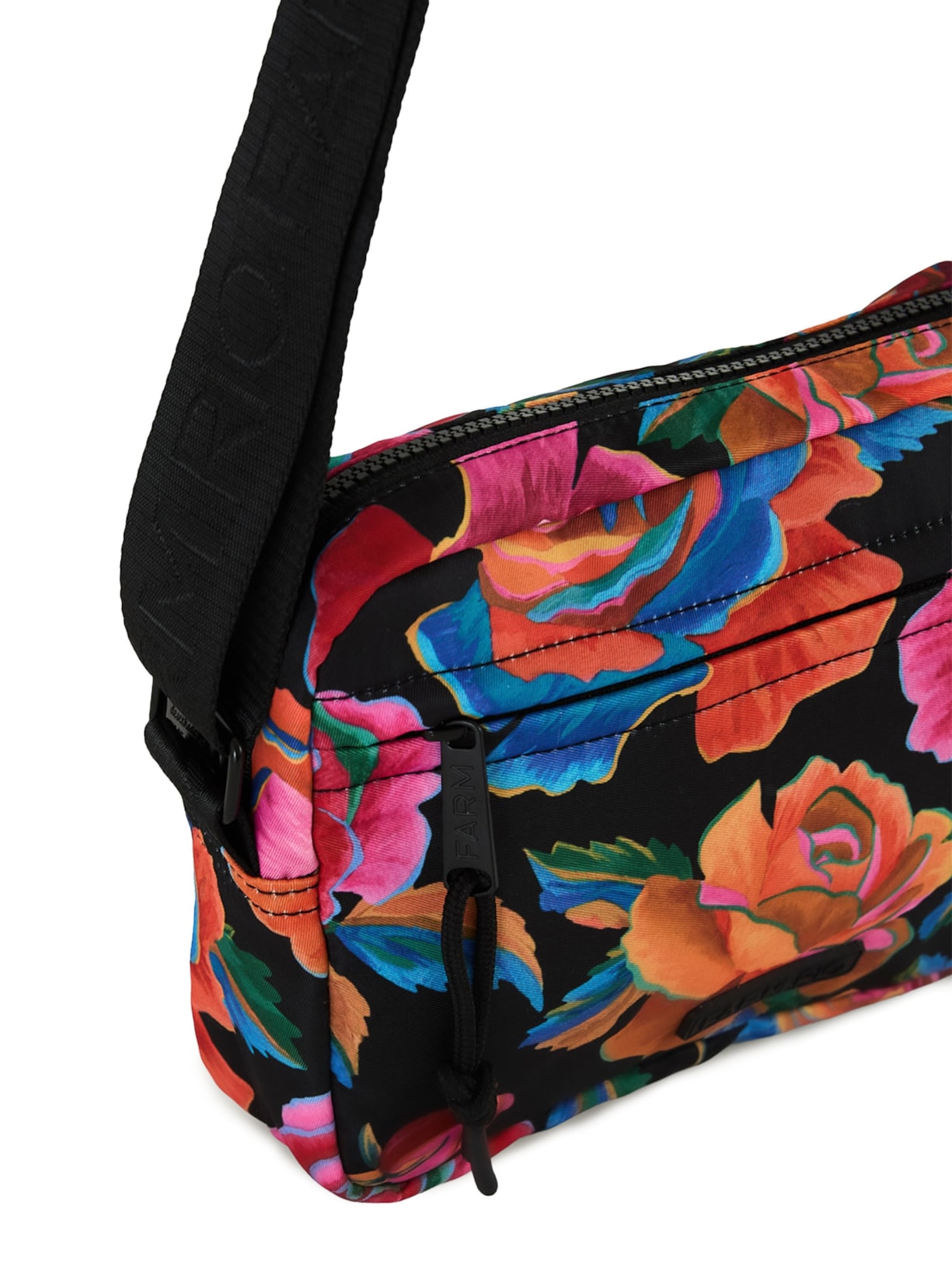 Bolsa Feminina Ziriguidum Rosas Pintadas Preto Farm Etc