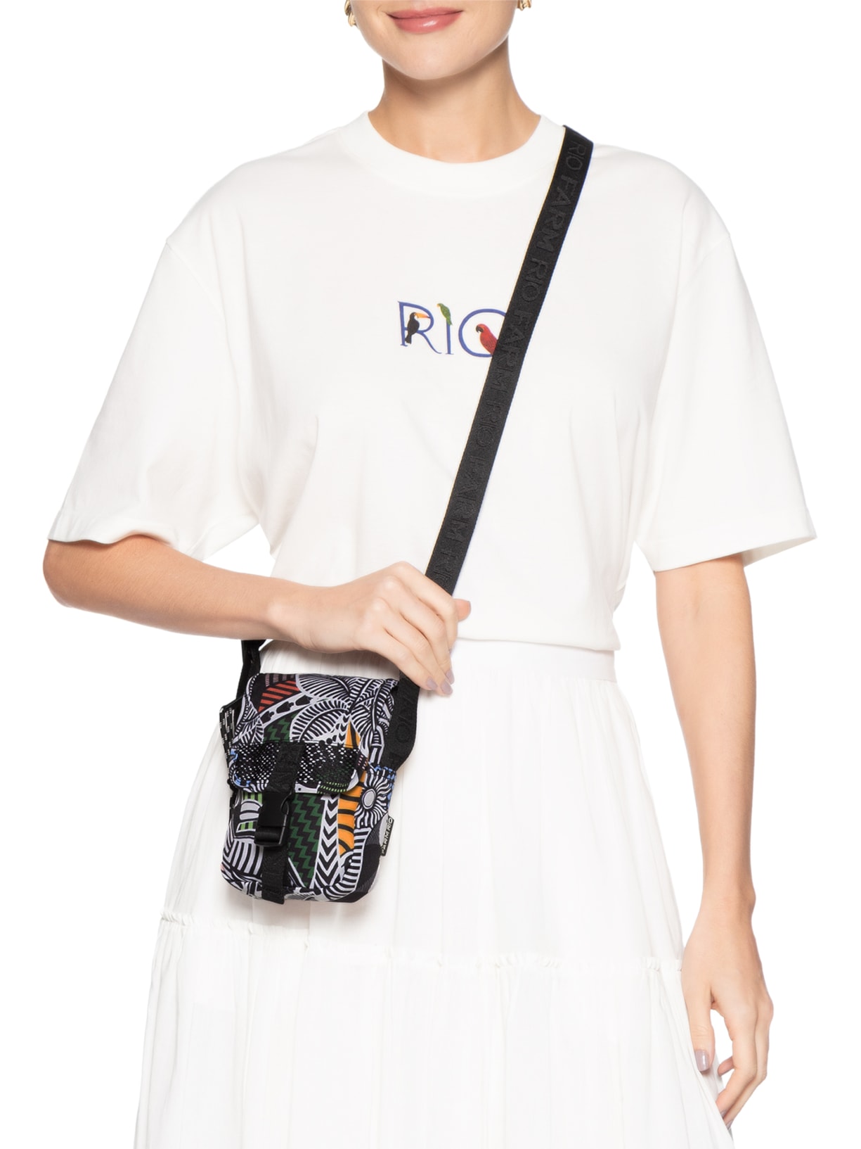 Bolsa Feminino Fervo Gráfico Rolezin Tucano Preto Farm Etc