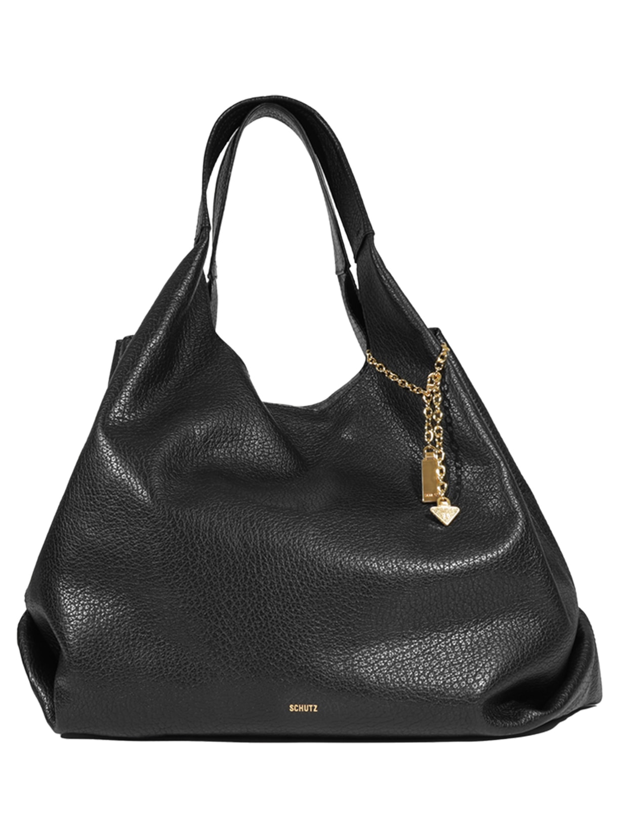 Bolsa Feminino Hobo Agnes Couro Preto Schutz