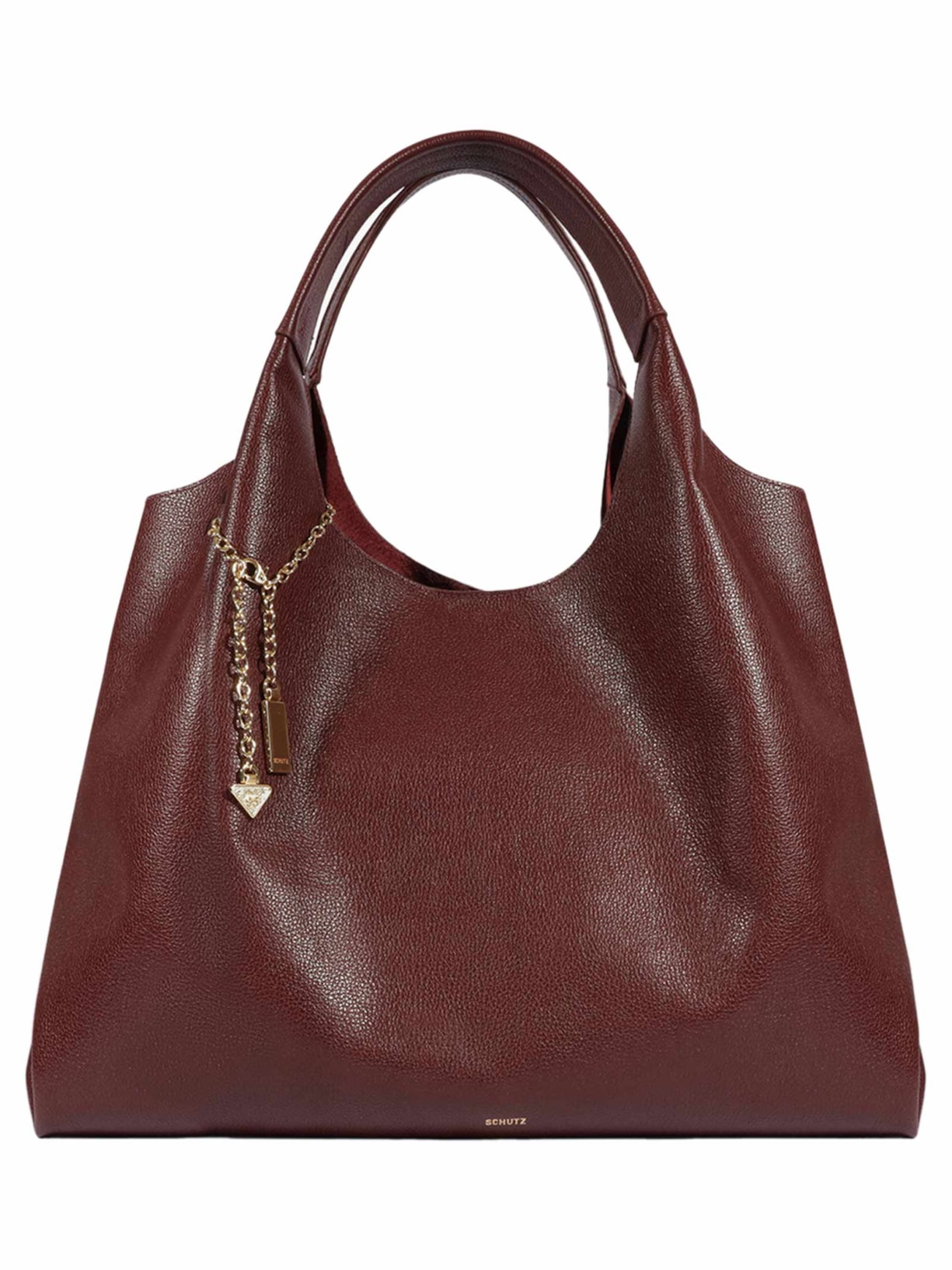 Bolsa Feminino Hobo Agnes Couro Vermelho Schutz