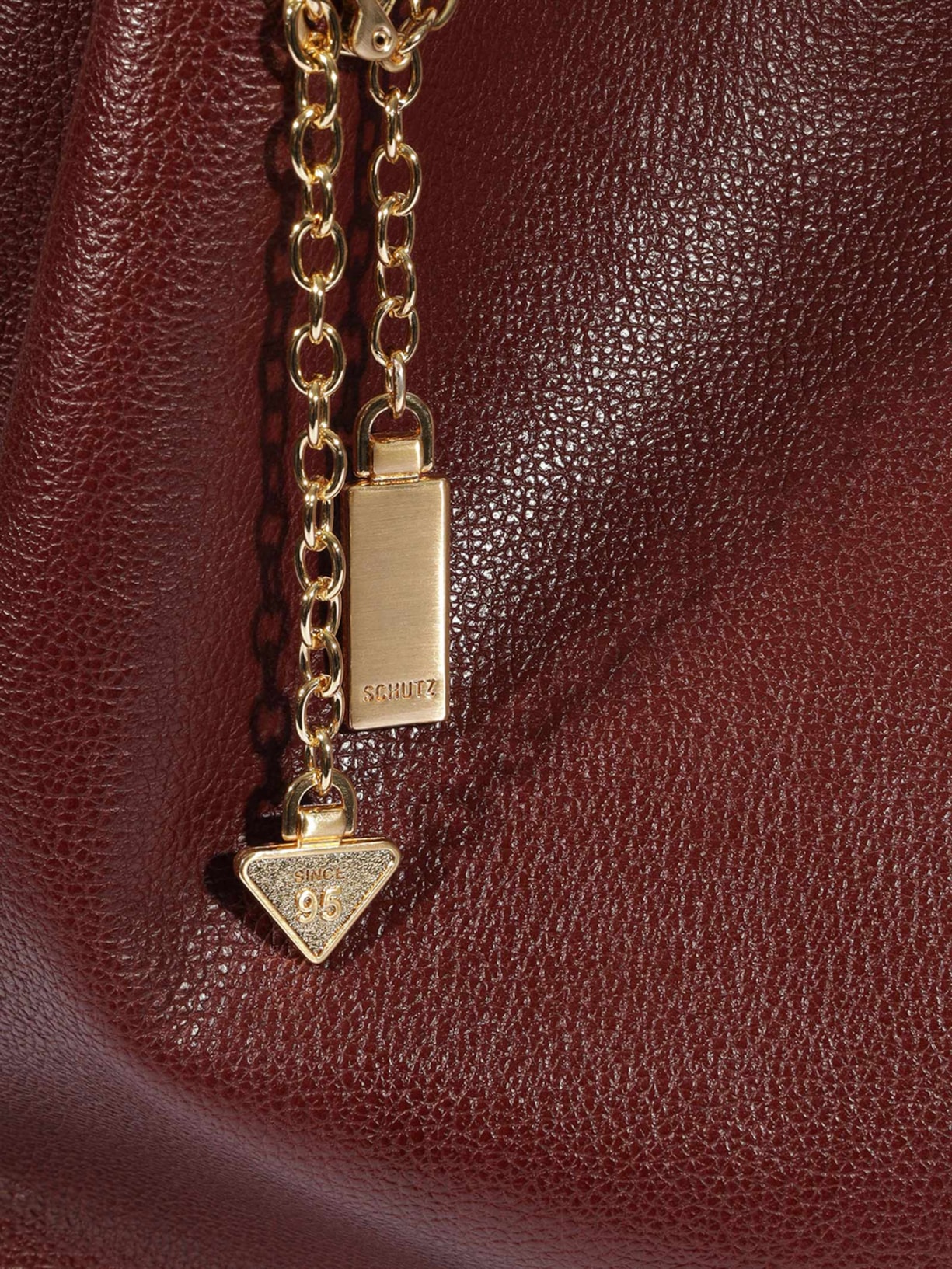 Bolsa Feminino Hobo Agnes Couro Vermelho Schutz