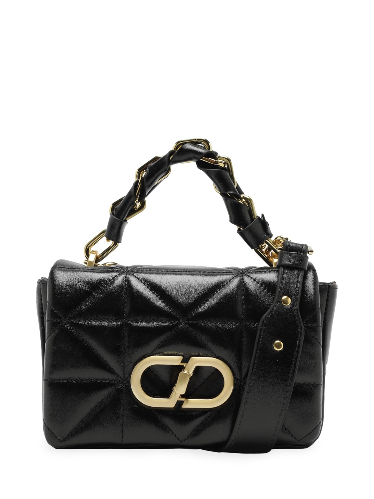 Bolsa Feminino Mini Bag Couro Matelassê - Preta