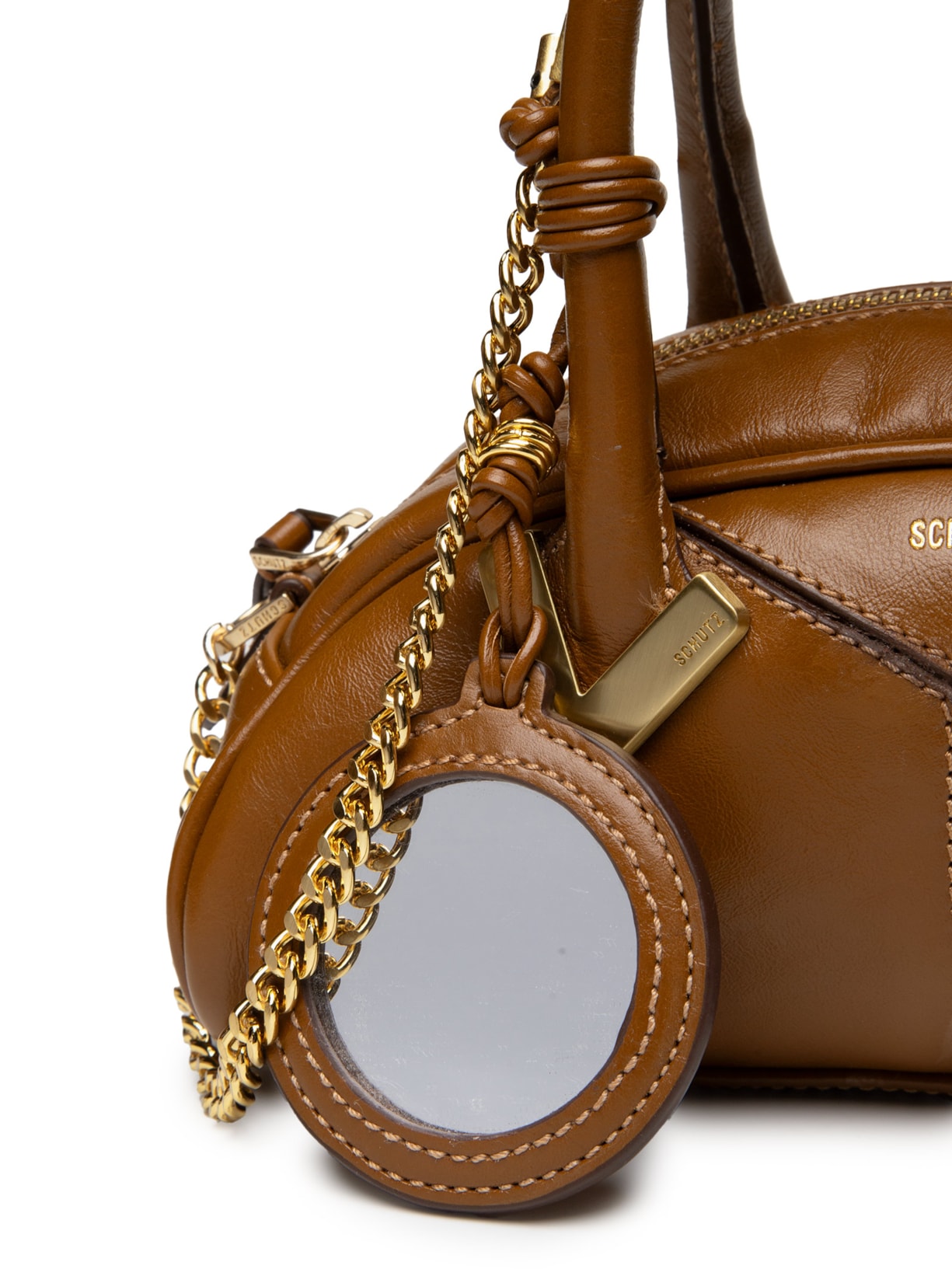 Bolsa Feminino Mini Bowling Amber Marrom Schutz