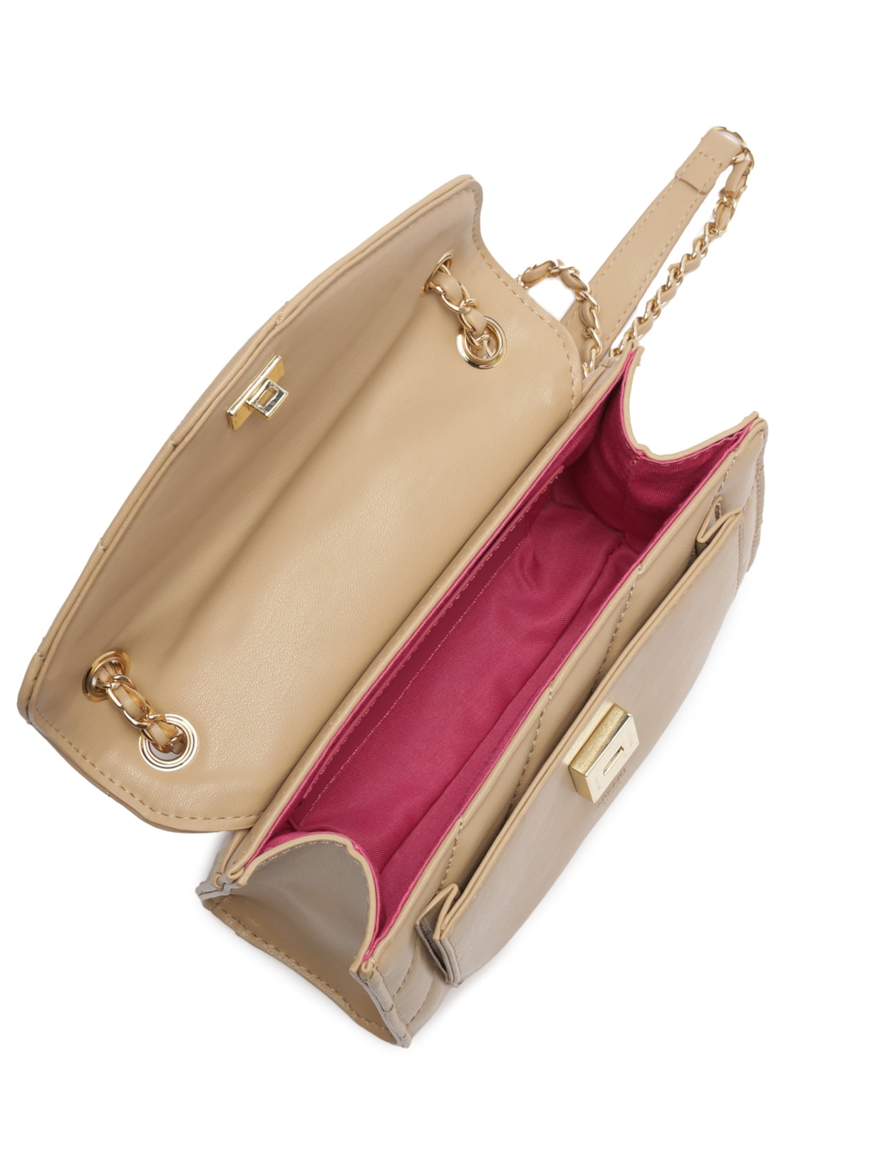 Bolsa Feminino Pequena Eco Calf Light Mocca Bege Arezzo