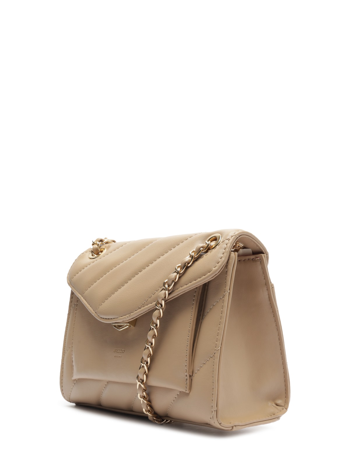 Bolsa Feminino Pequena Eco Calf Light Mocca Bege Arezzo