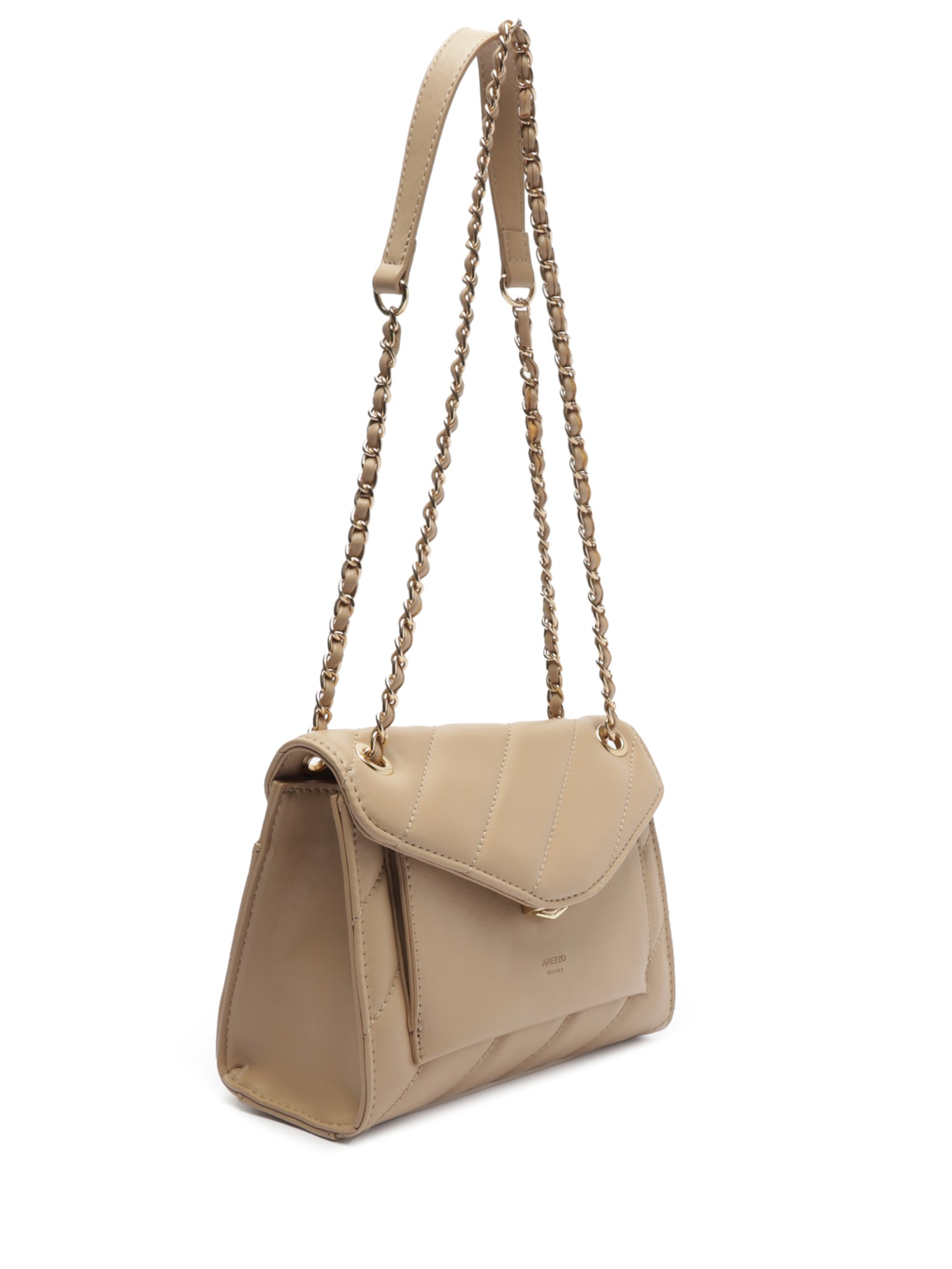 Bolsa Feminino Pequena Eco Calf Light Mocca Bege Arezzo