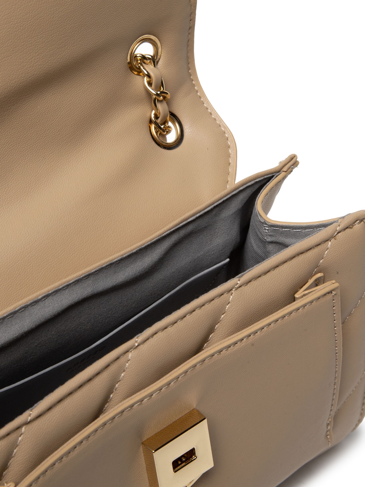 Bolsa Feminino Pequena Eco Calf Light Mocca Bege Arezzo