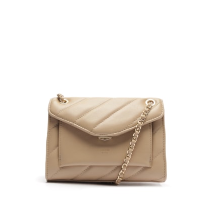 Bolsa Feminino Pequena Eco Calf Light Mocca - Bege