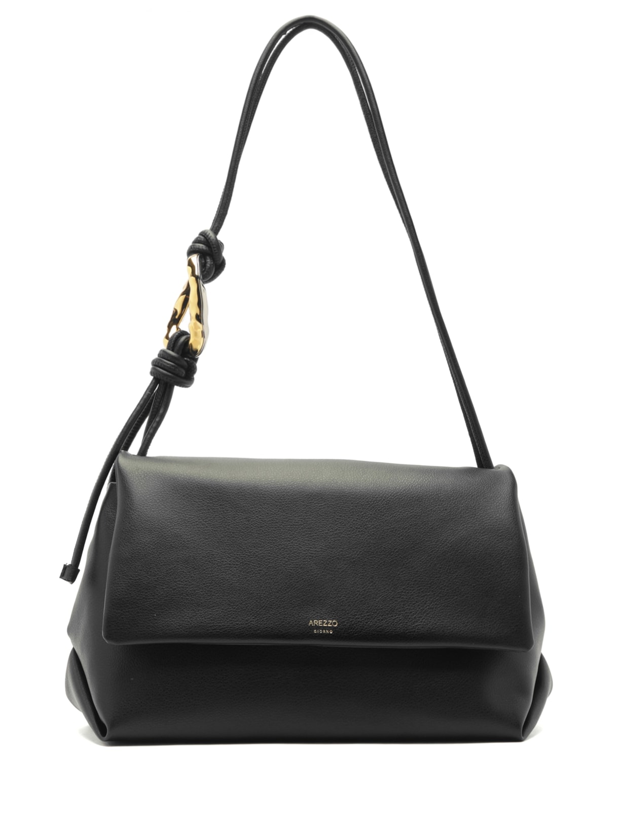 Bolsa Feminino Shoulder Grande Metal Orgânico - Preto