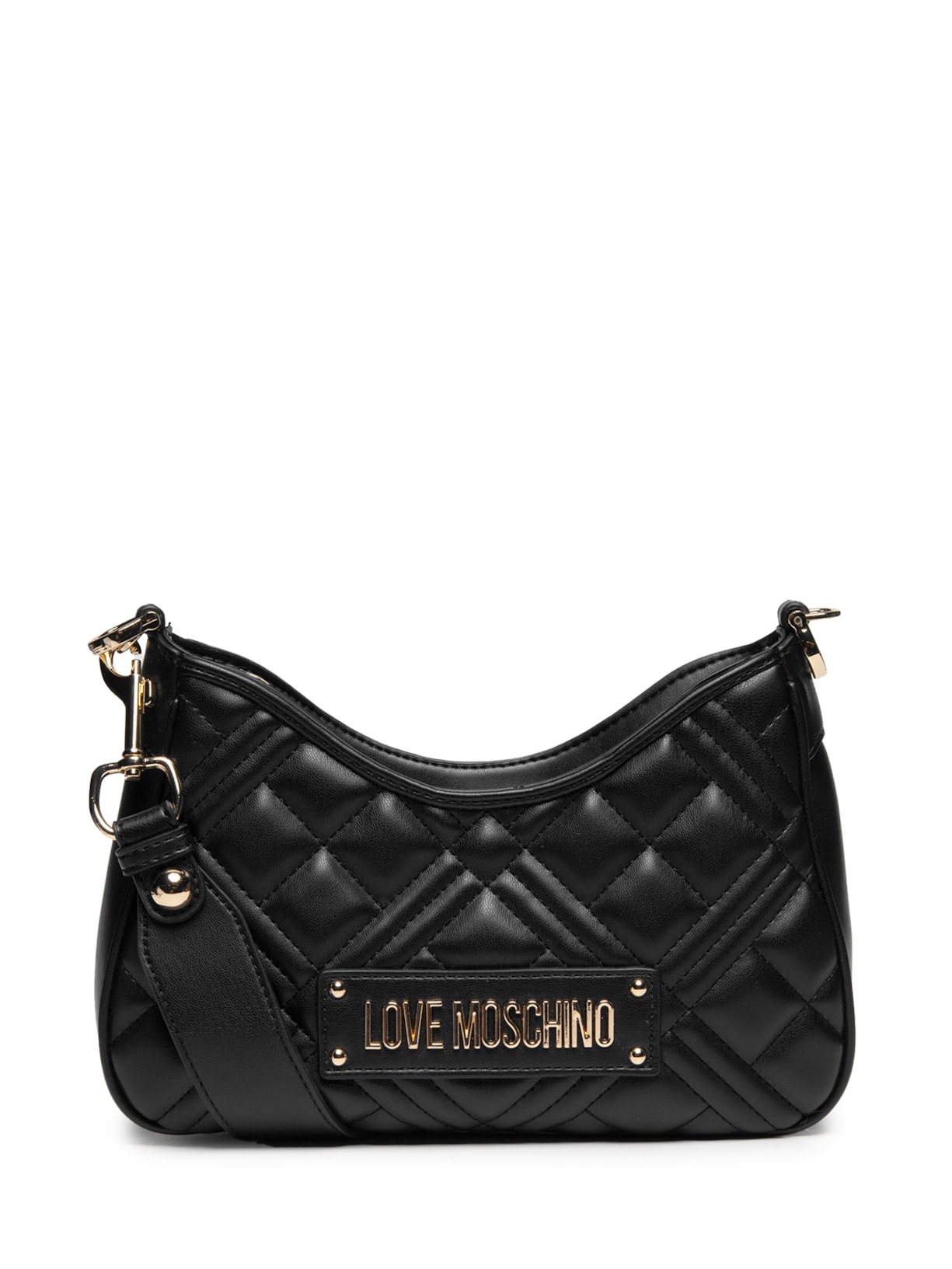 Bolsa Love Moschino Quilted em PU – Preto