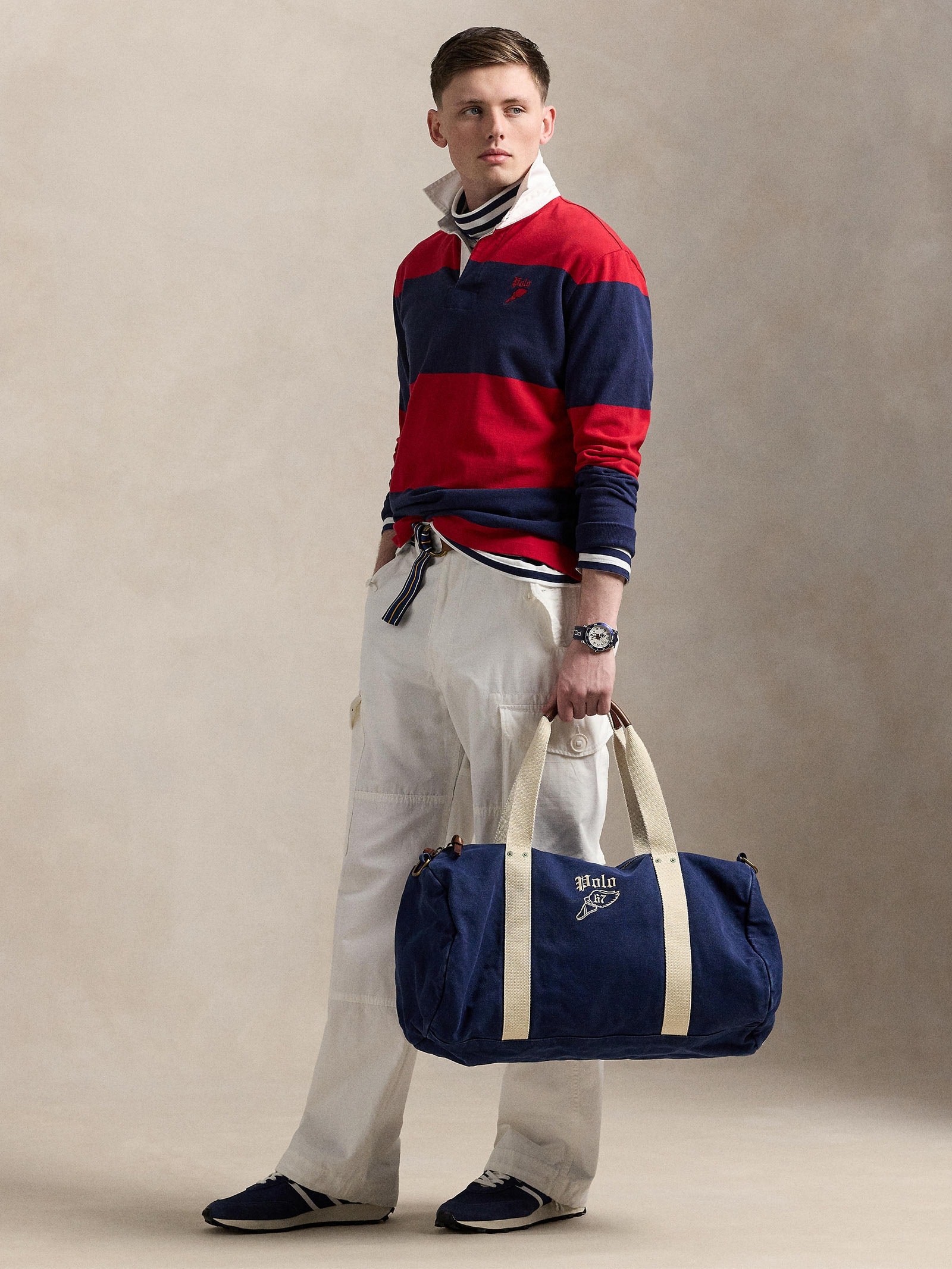 Bolsa Masculina Canvas Duffle Medium - Azul - Polo Ralph Lauren