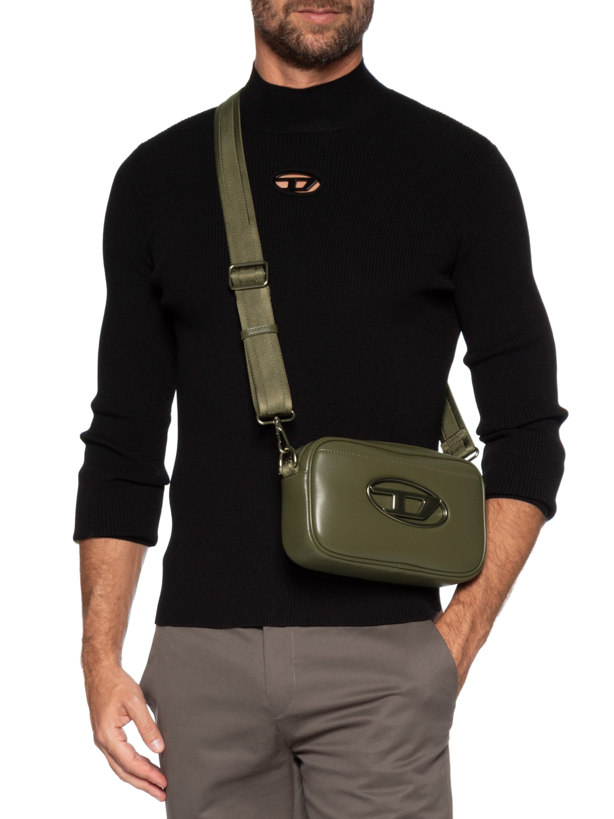 Bolsa Masculina Crossbody Verde Diesel