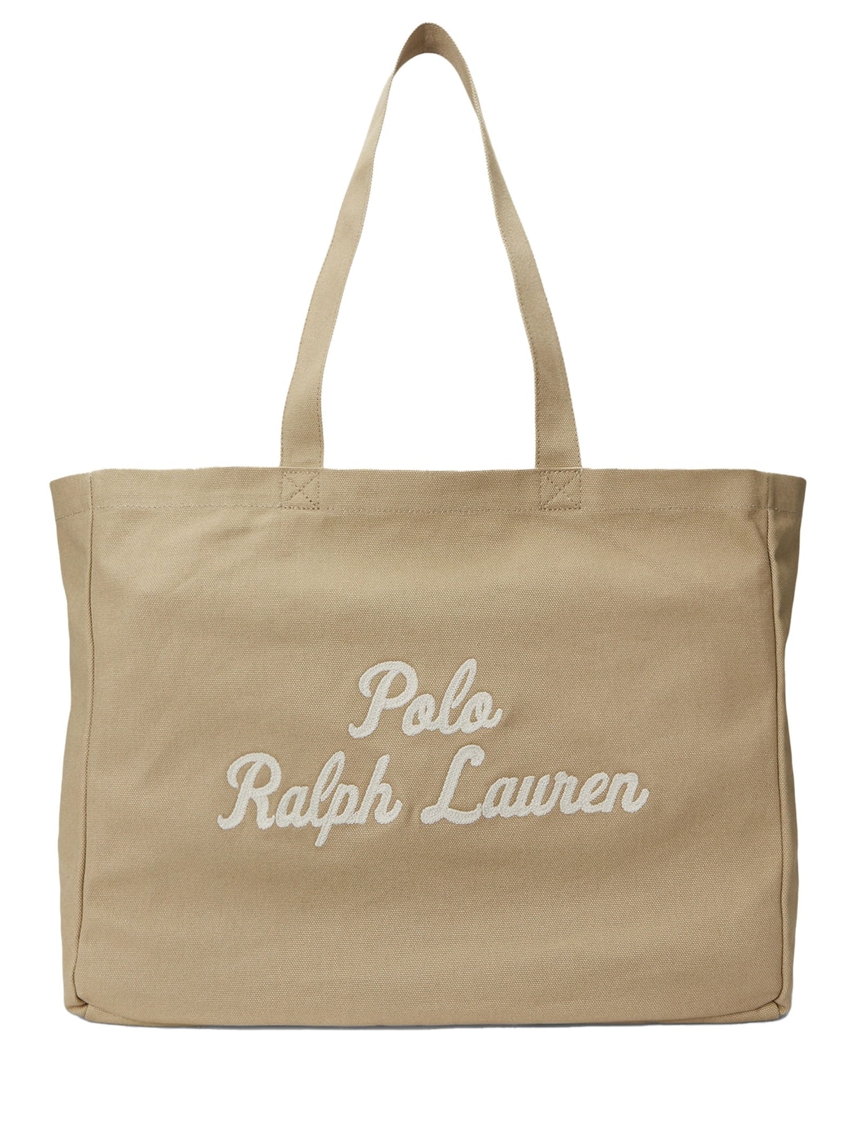 Bolsa Masculina East West Tote Large Canvas Bege Polo Ralph Lauren