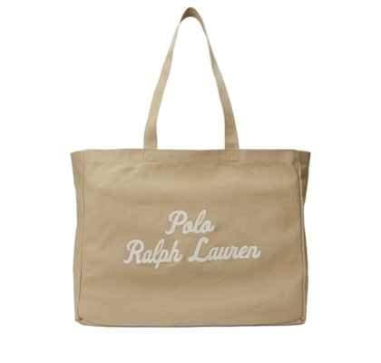 Bolsa Masculina East West Tote Large Canvas - Bege