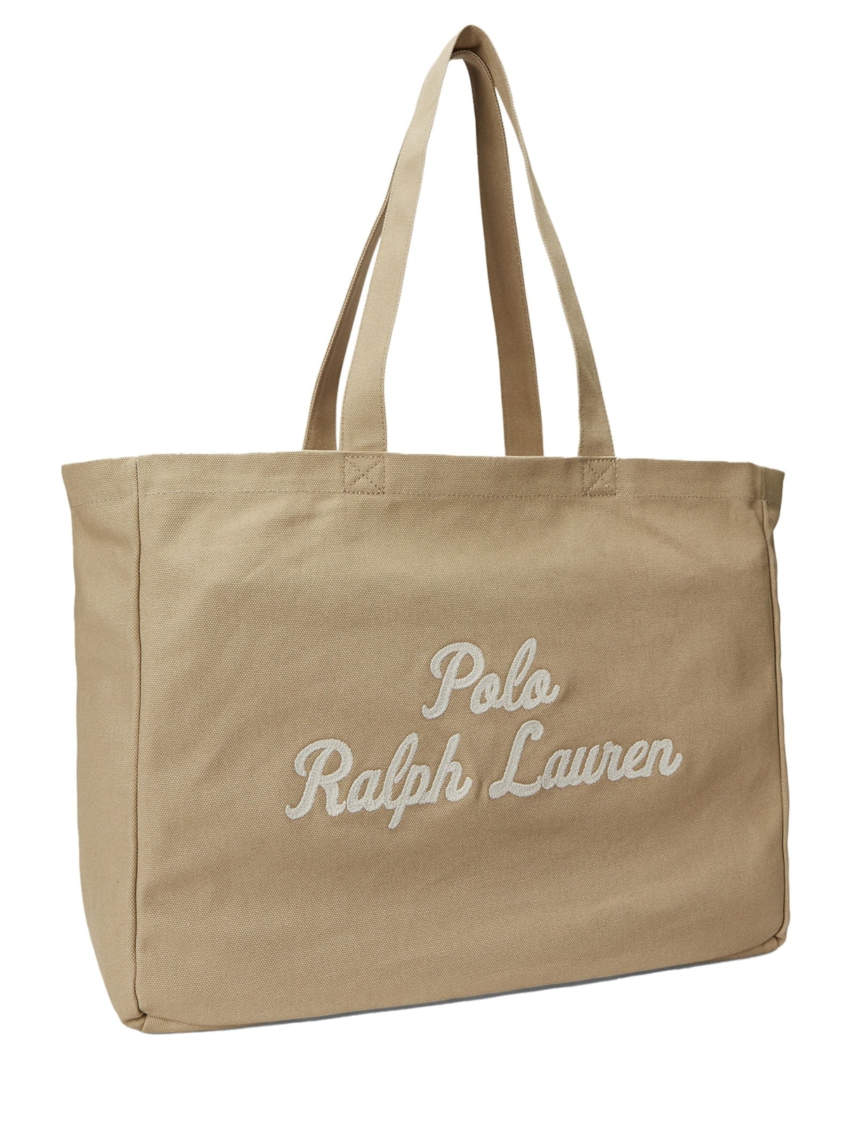 Bolsa Masculina East West Tote Large Canvas Bege Polo Ralph Lauren
