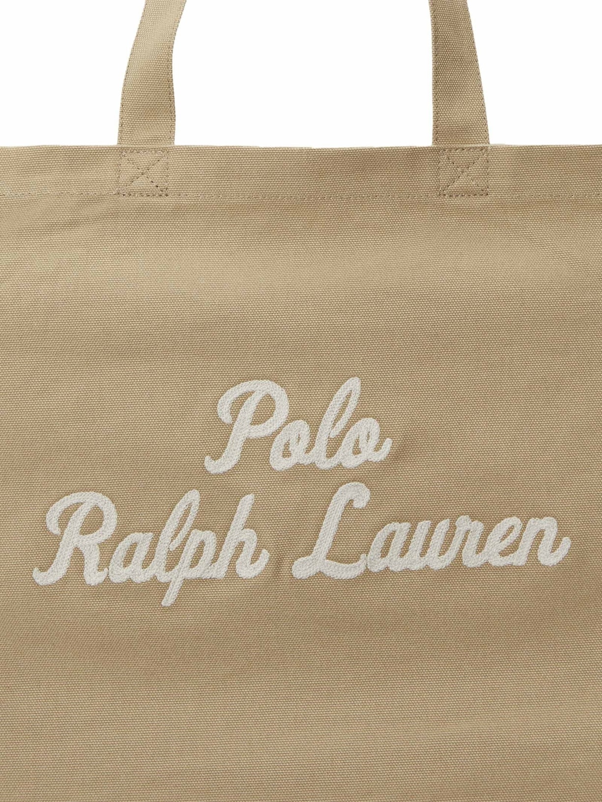 Bolsa Masculina East West Tote Large Canvas Bege Polo Ralph Lauren