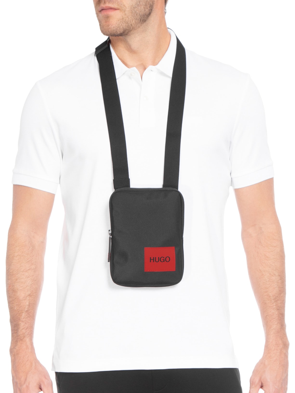 Bolsa Masculina Ethon Zip Preto Hugo