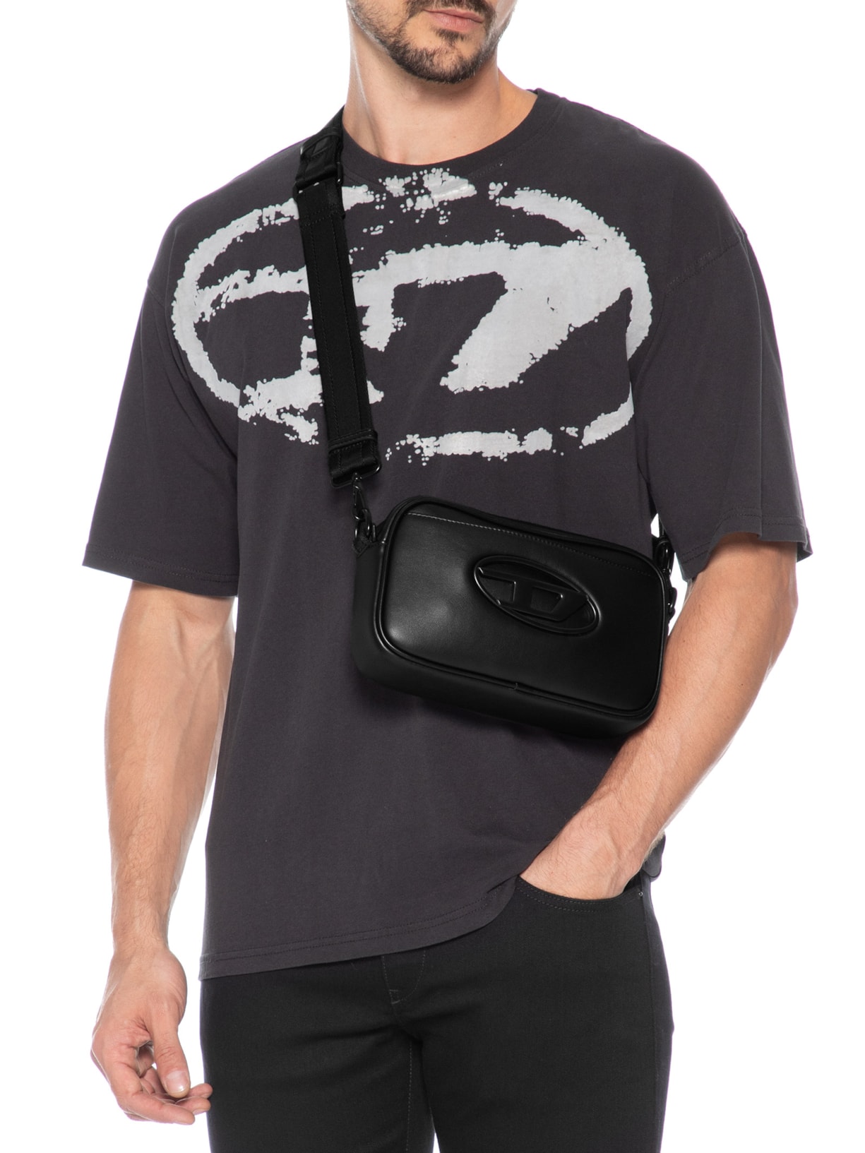 Bolsa Masculina Holi-D Camera Preto Diesel