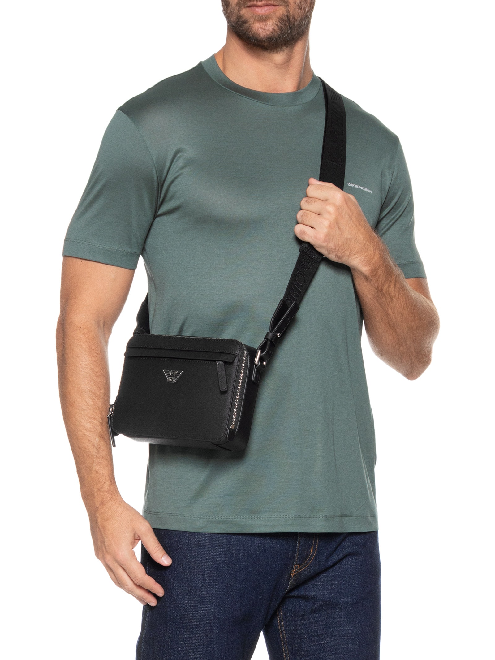 Emporio Armani - Bolsa Masculina Mini Bag - Preto