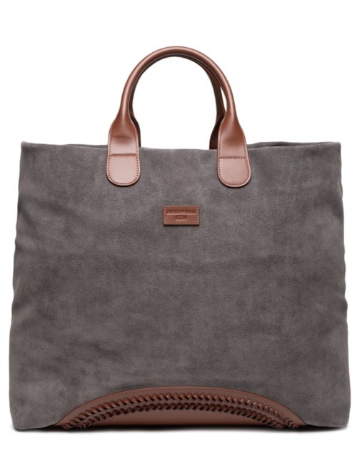Bolsa Masculina Suede Icon Shopper – Cinza