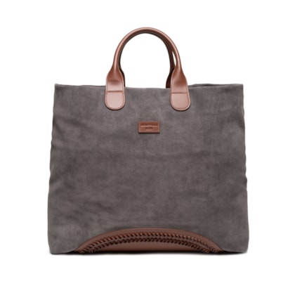 Bolsa Masculina Suede Icon Shopper – Cinza