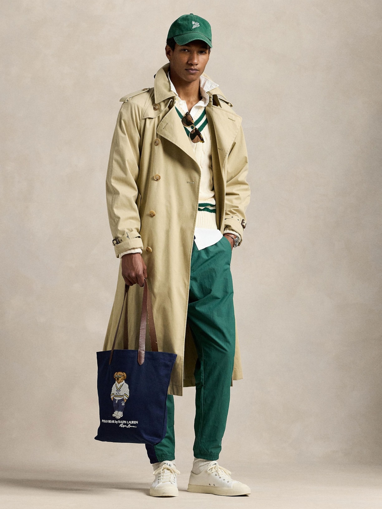 Bolsa Masculina Tote Canvas Shopper Medium Azul Polo Ralph Lauren