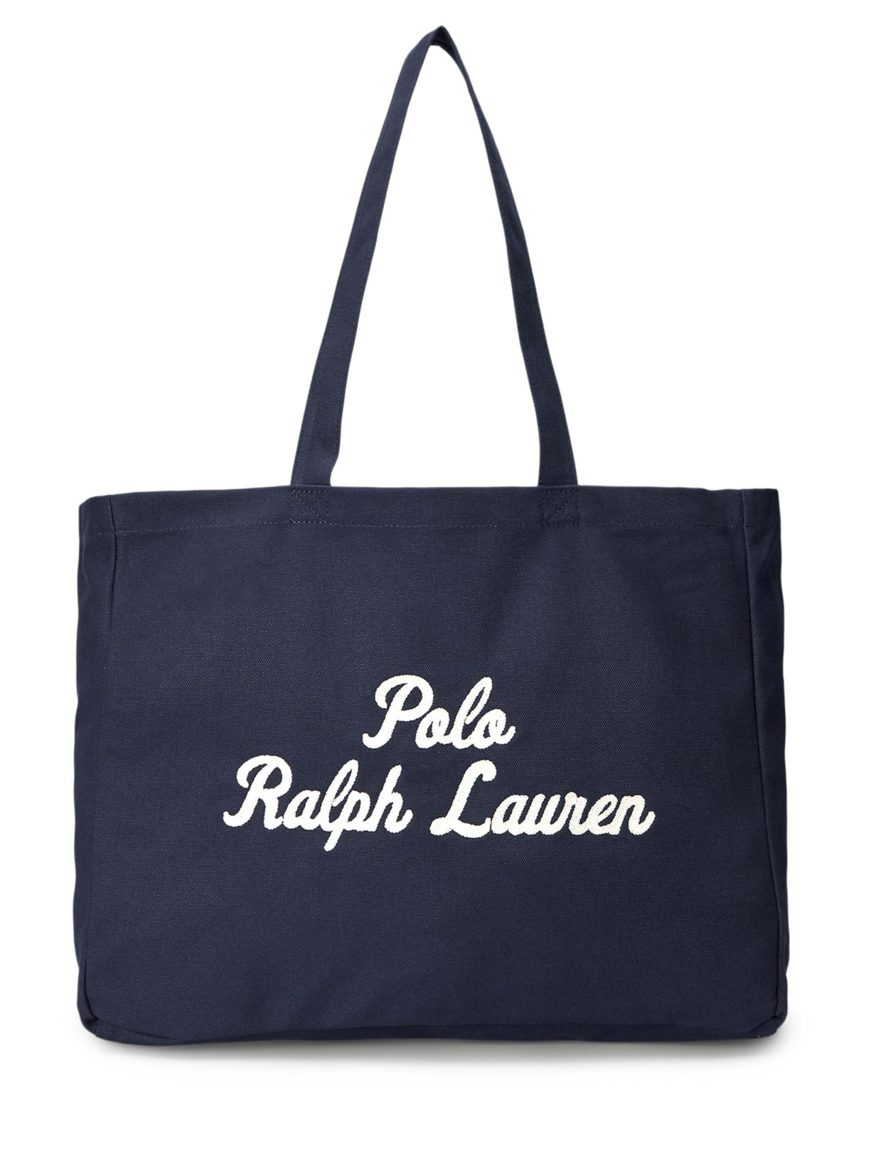 Bolsa Masculina Tote Grande De Canvas Bordada Prl Azul Polo Ralph Lauren